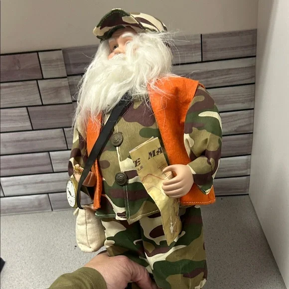 Camaflauge Santa Camouflage Costume with Orange Vest - Picture 2 of 4